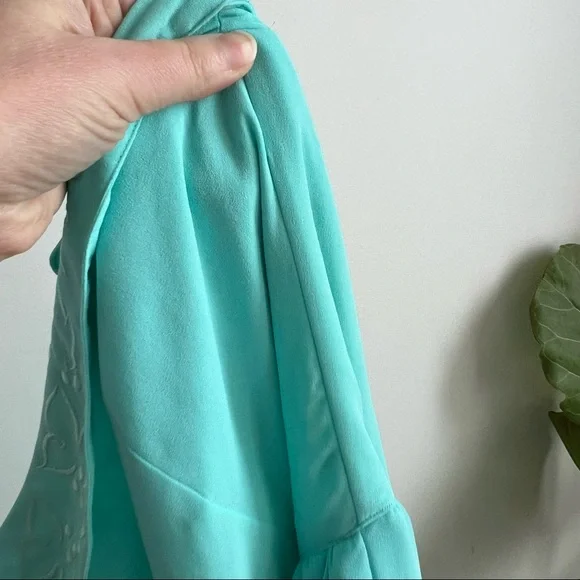 Vintage Tricoville London Blue Midi Dress Size 6 Sleveless Turquoise - Picture 12 of 16